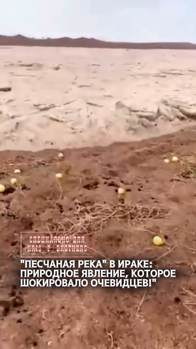 В Ираке засняли поразительное зрелище — тонны песка, движущиеся словно мощный поток воды! 😲 Многие подумали, что это фе…
