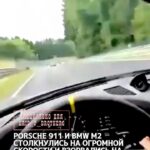 Porsche 911 и BMW M2 столкнулись на огромной скорости и взорвались на трассе в Германии. Всё произошло во время туристич…