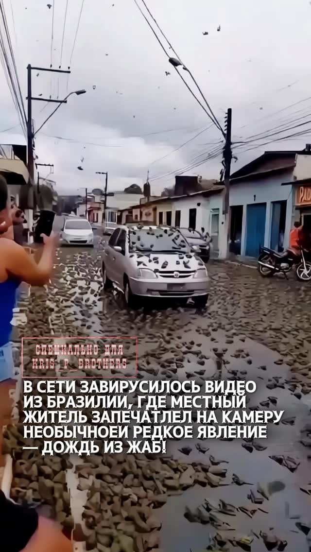 В сети завирусилось видео из Бразилии, где местный житель запечатлел на камеру необычное и редкое явление